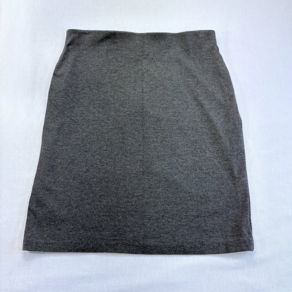 Premise Studio Womens 6 Pencil Skirt Heather Grey Career Office Stretch Pull On